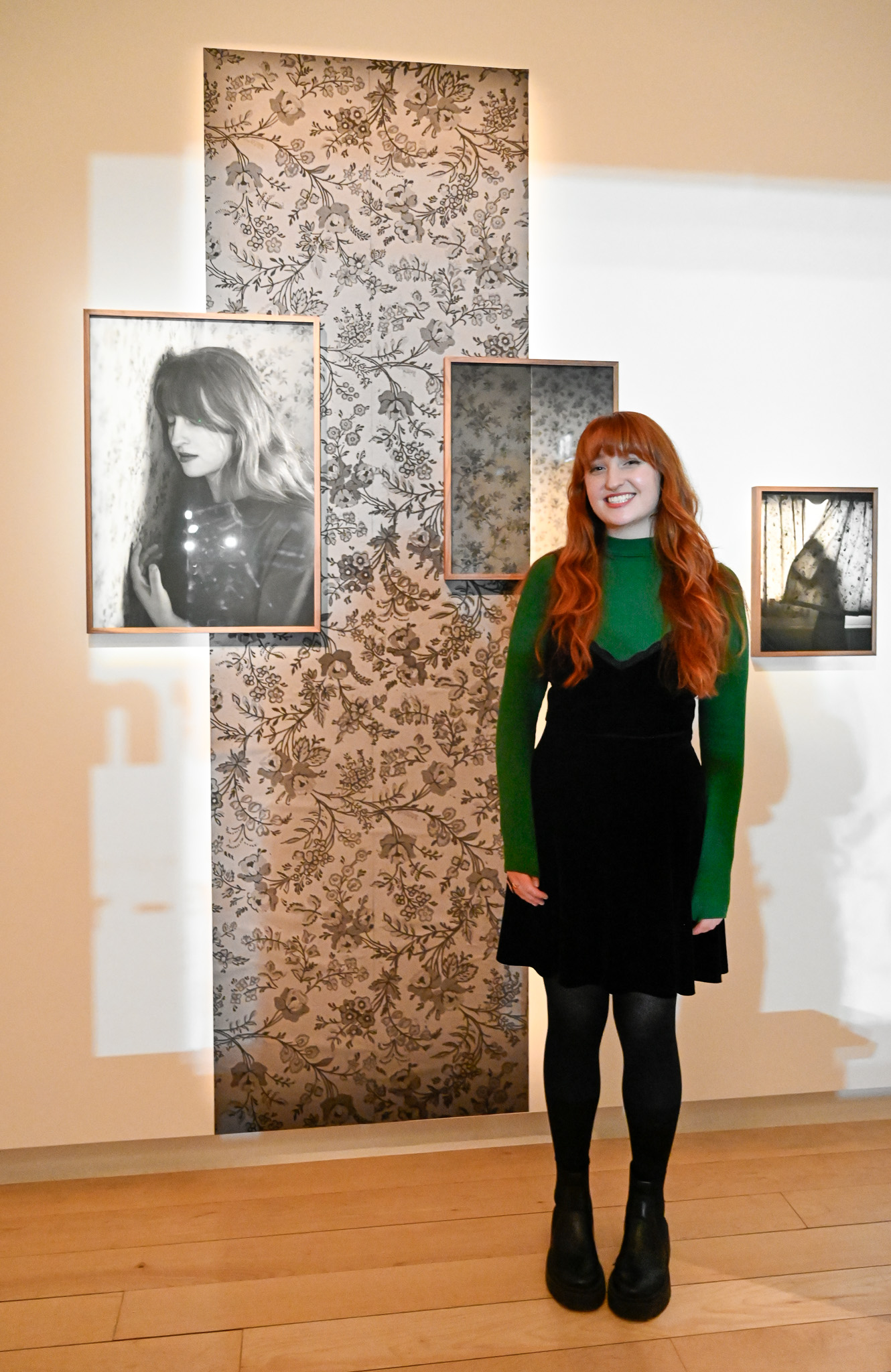 Dee Bryne at he opening of the Talents Exhibitions at Photo Museum Ireland, as part of the Early Career Artist REsidency Award.