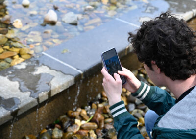 Young Artist selecting the composition