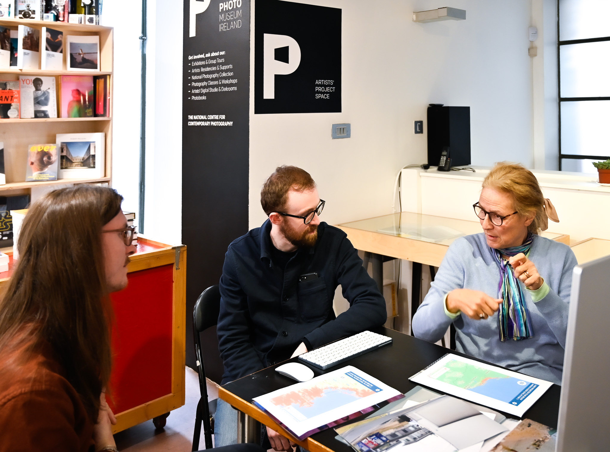 Artist Niamh Smith and curator Brendan Maher at Photo Museum Ireland
