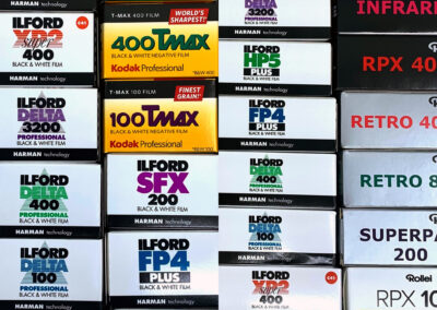 Photographic Film Boxes stcked