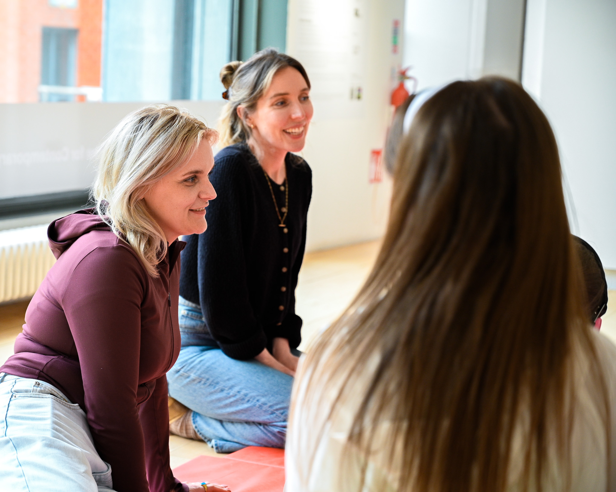 Students and tutor preparing to create