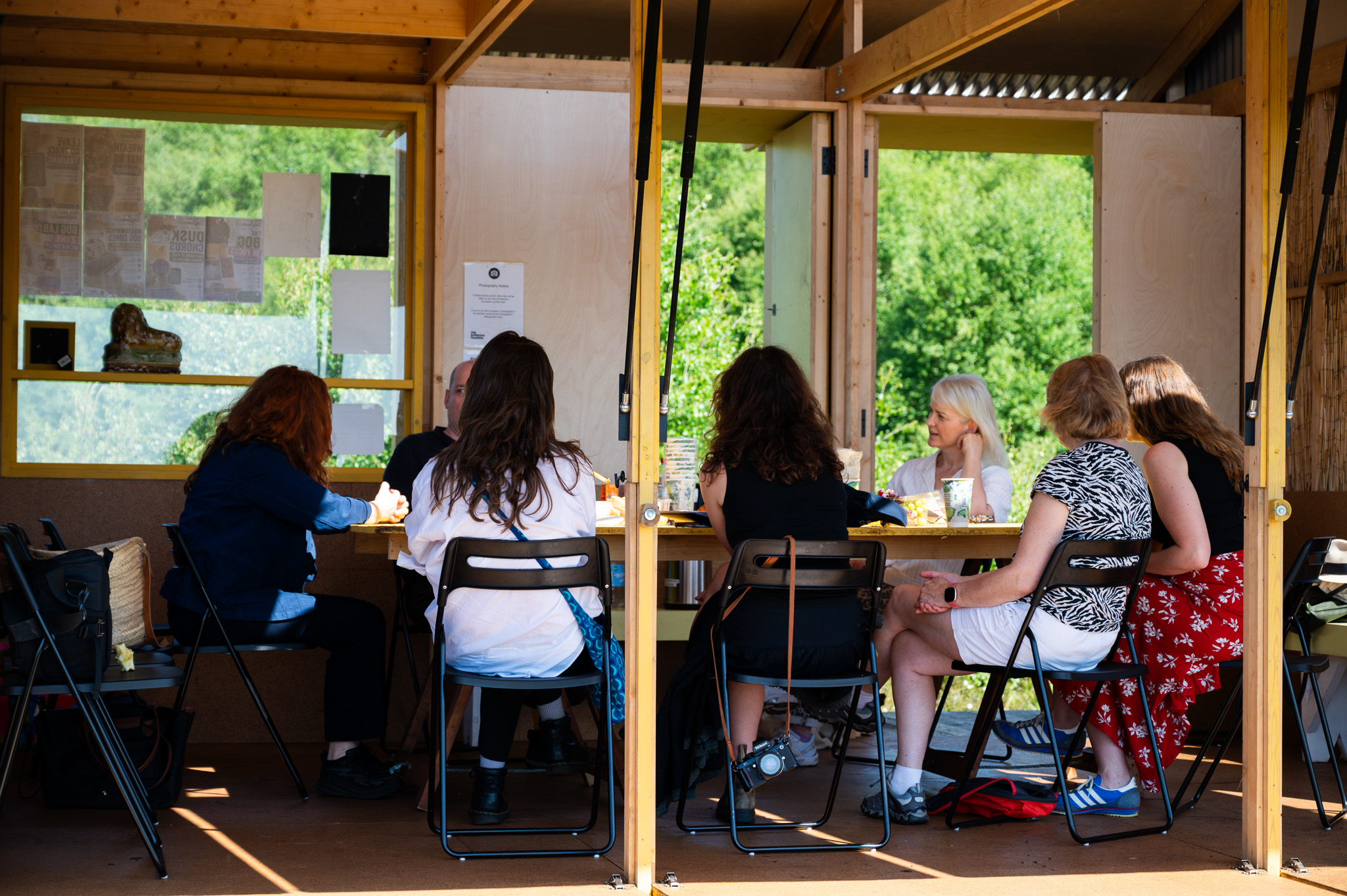 Students and tutor preparing to create